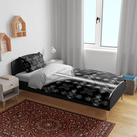 Black Hawaii Paniolo Quilt Motif Bedding Set