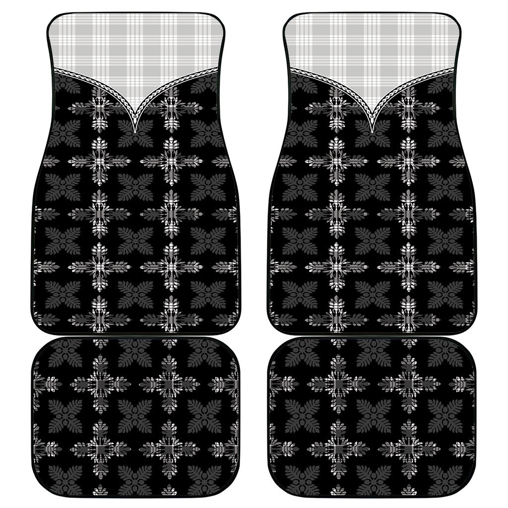 Black Hawaii Paniolo Quilt Motif Car Mats