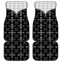 Black Hawaii Paniolo Quilt Motif Car Mats