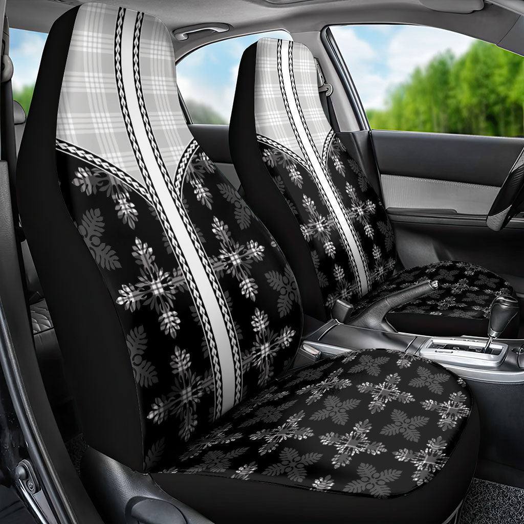 Black Hawaii Paniolo Quilt Motif Car Seat Cover