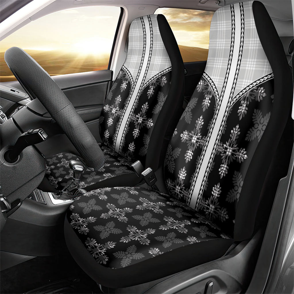 Black Hawaii Paniolo Quilt Motif Car Seat Cover