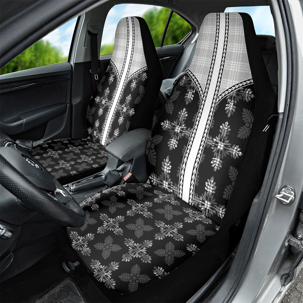 Black Hawaii Paniolo Quilt Motif Car Seat Cover