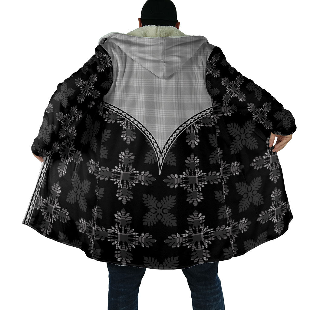 Black Hawaii Paniolo Quilt Motif Cloak