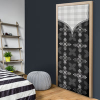 Black Hawaii Paniolo Quilt Motif Door Cover