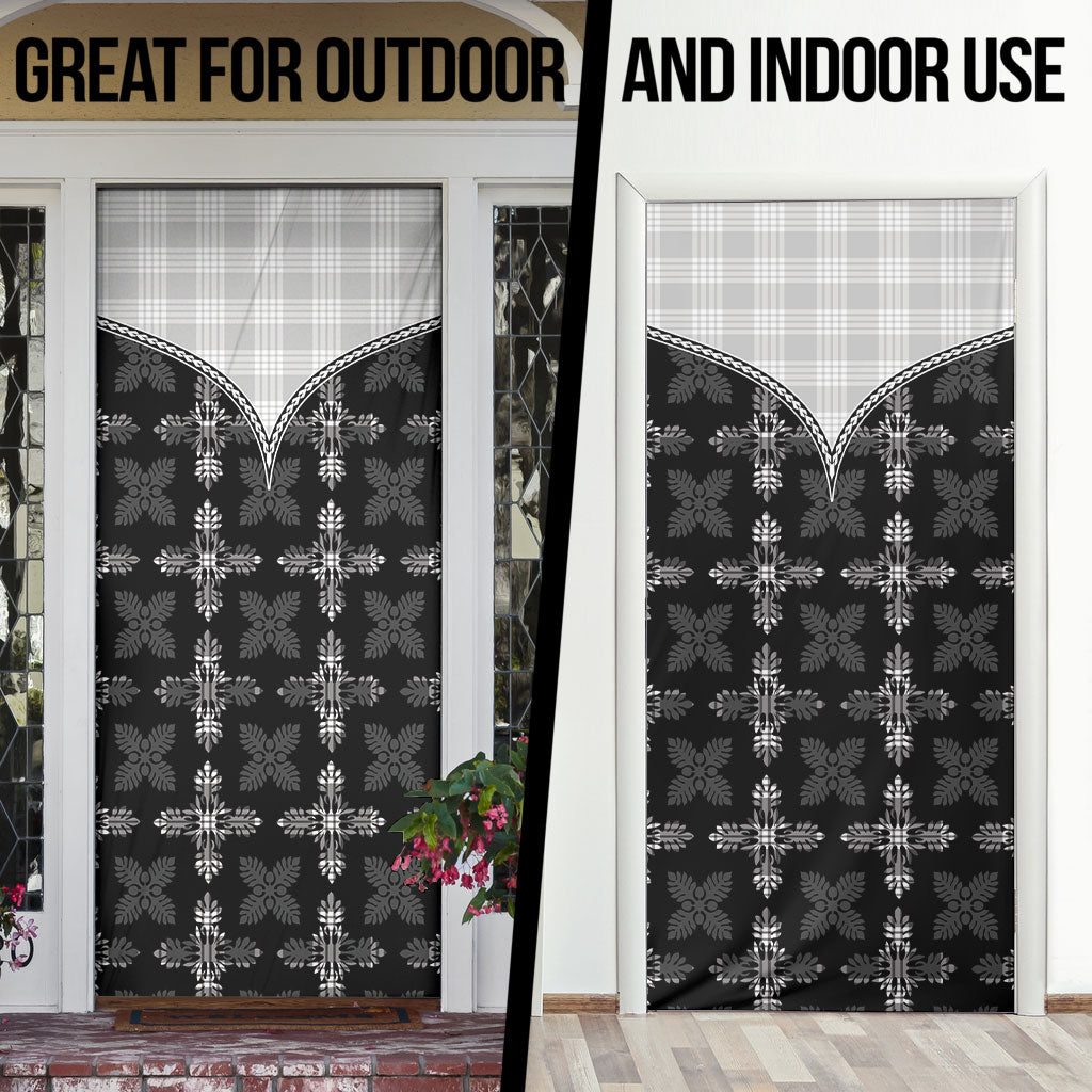 Black Hawaii Paniolo Quilt Motif Door Cover
