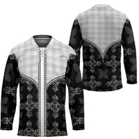 Black Hawaii Paniolo Quilt Motif Hockey Jersey