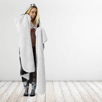 Black Hawaii Paniolo Quilt Motif Hooded Blanket