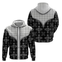 Black Hawaii Paniolo Quilt Motif Hoodie
