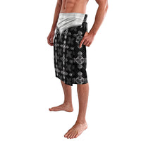 Black Hawaii Paniolo Quilt Motif Lavalava