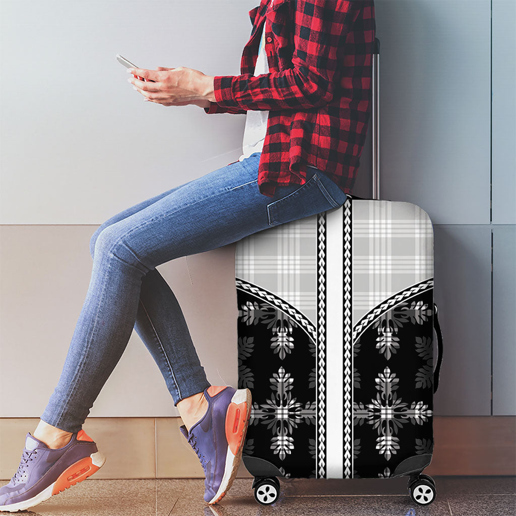 Black Hawaii Paniolo Quilt Motif Luggage Cover