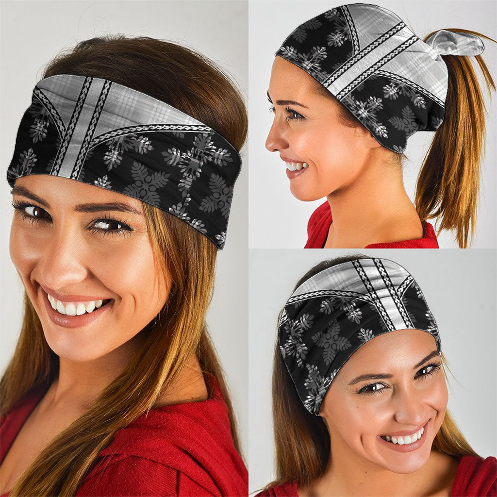 Black Hawaii Paniolo Quilt Motif Neck Gaiter