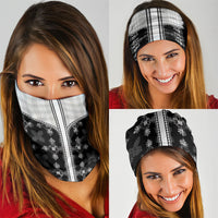 Black Hawaii Paniolo Quilt Motif Neck Gaiter