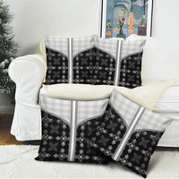 Black Hawaii Paniolo Quilt Motif Pillow Cover