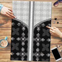 Black Hawaii Paniolo Quilt Motif Puzzle