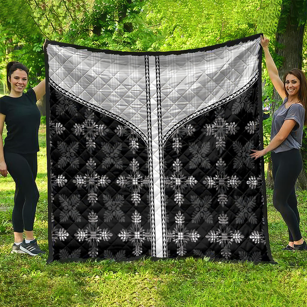Black Hawaii Paniolo Quilt Motif Quilt