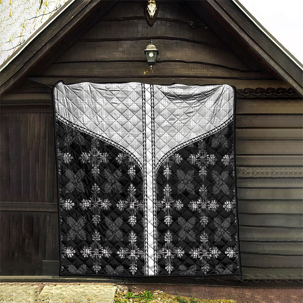 Black Hawaii Paniolo Quilt Motif Quilt