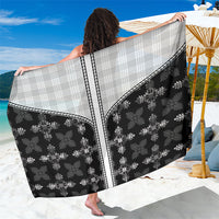 Black Hawaii Paniolo Quilt Motif Sarong