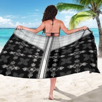 Black Hawaii Paniolo Quilt Motif Sarong