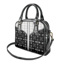 Black Hawaii Paniolo Quilt Motif Shoulder Handbag