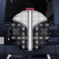 Black Hawaii Paniolo Quilt Motif Spare Tire Cover