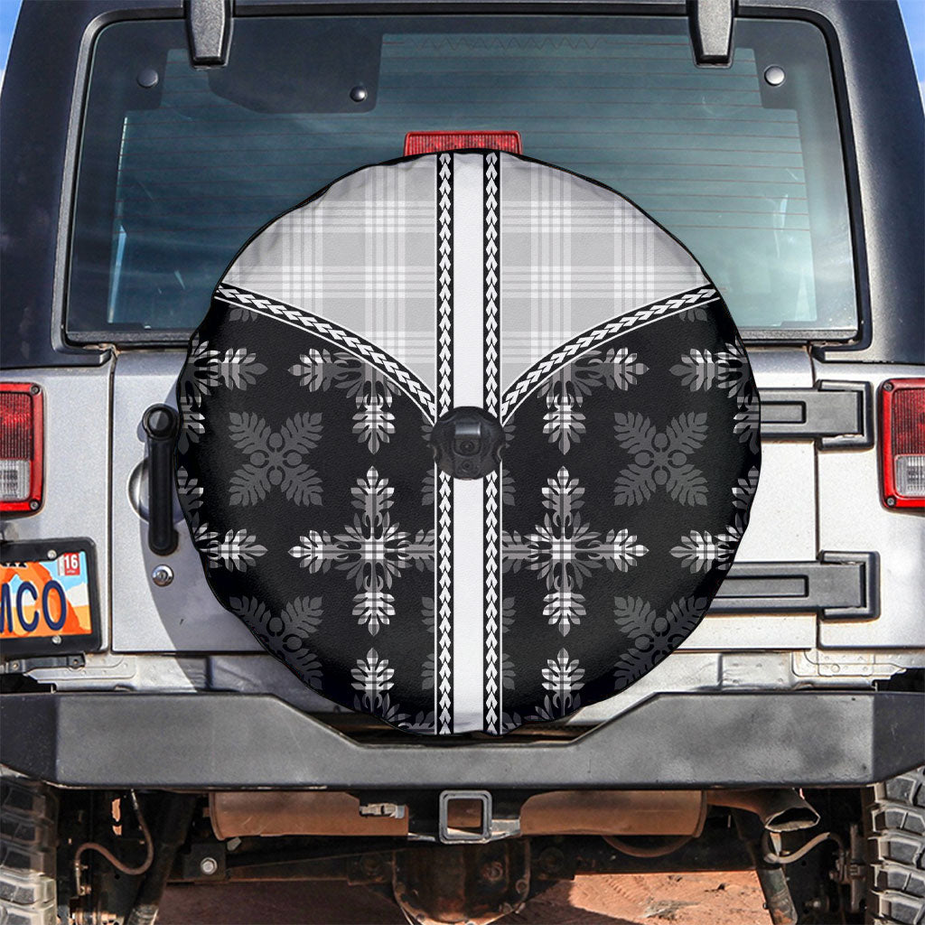 Black Hawaii Paniolo Quilt Motif Spare Tire Cover