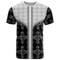 Black Hawaii Paniolo Quilt Motif T Shirt