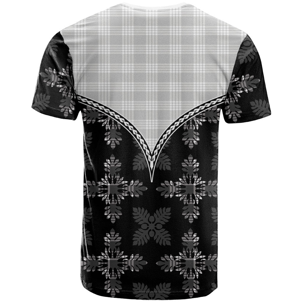 Black Hawaii Paniolo Quilt Motif T Shirt