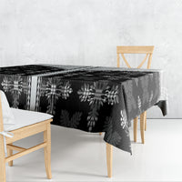 Black Hawaii Paniolo Quilt Motif Tablecloth