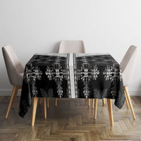 Black Hawaii Paniolo Quilt Motif Tablecloth