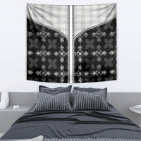 Black Hawaii Paniolo Quilt Motif Tapestry