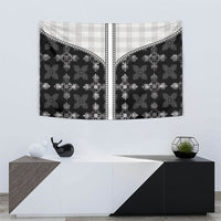 Black Hawaii Paniolo Quilt Motif Tapestry
