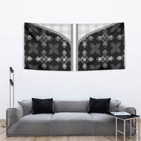 Black Hawaii Paniolo Quilt Motif Tapestry