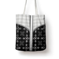 Black Hawaii Paniolo Quilt Motif Tote Bag