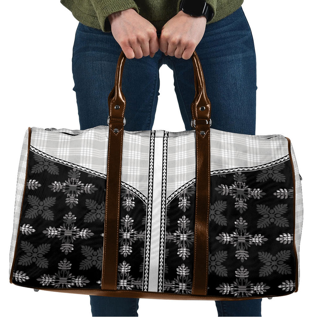 Black Hawaii Paniolo Quilt Motif Travel Bag