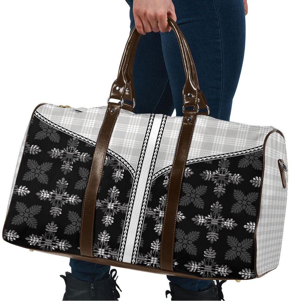 Black Hawaii Paniolo Quilt Motif Travel Bag