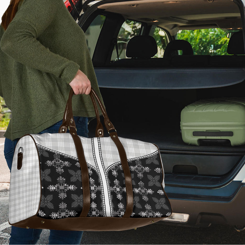 Black Hawaii Paniolo Quilt Motif Travel Bag