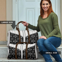 Black Hawaii Paniolo Quilt Motif Travel Bag