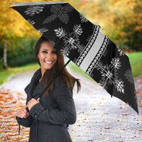 Black Hawaii Paniolo Quilt Motif Umbrella