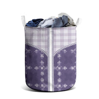 Purple Hawaii Paniolo Quilt Motif Laundry Basket