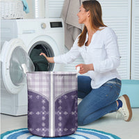 Purple Hawaii Paniolo Quilt Motif Laundry Basket