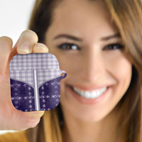 Purple Hawaii Paniolo Quilt Motif AirPods Case