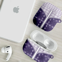 Purple Hawaii Paniolo Quilt Motif AirPods Case