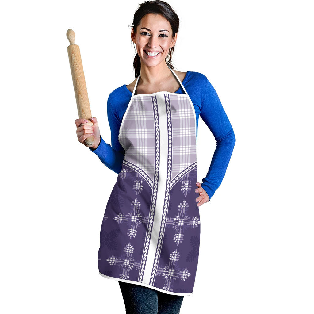 Purple Hawaii Paniolo Quilt Motif Apron