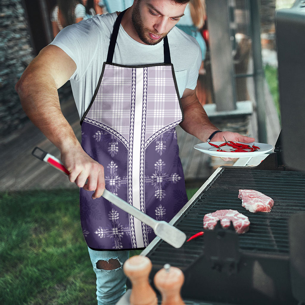 Purple Hawaii Paniolo Quilt Motif Apron