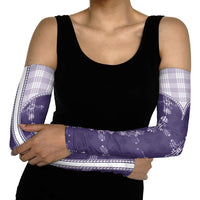 Purple Hawaii Paniolo Quilt Motif Arm Sleeves