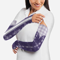 Purple Hawaii Paniolo Quilt Motif Arm Sleeves