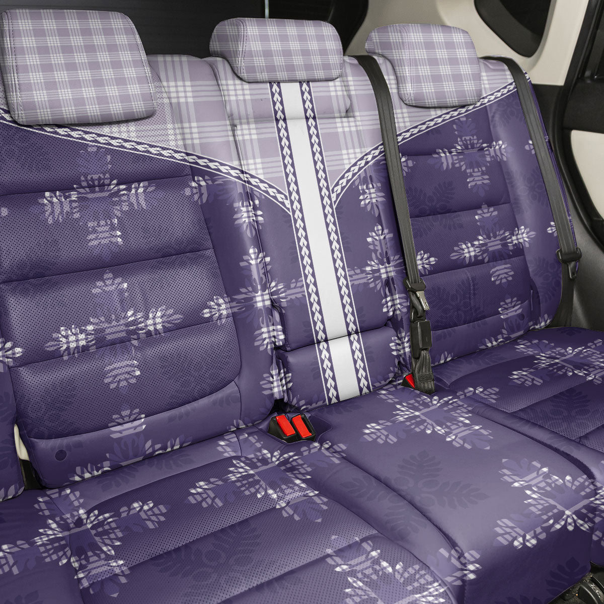 Purple Hawaii Paniolo Quilt Motif Back Car Seat Cover