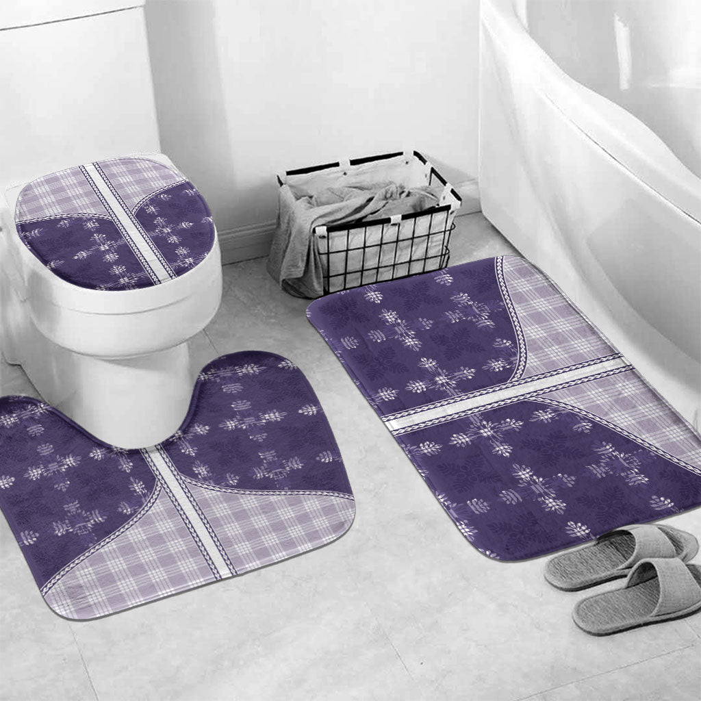 Purple Hawaii Paniolo Quilt Motif Bathroom Set