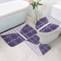 Purple Hawaii Paniolo Quilt Motif Bathroom Set