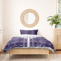 Purple Hawaii Paniolo Quilt Motif Bedding Set